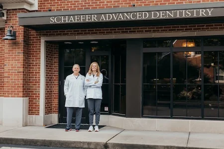 doctors in front of practice